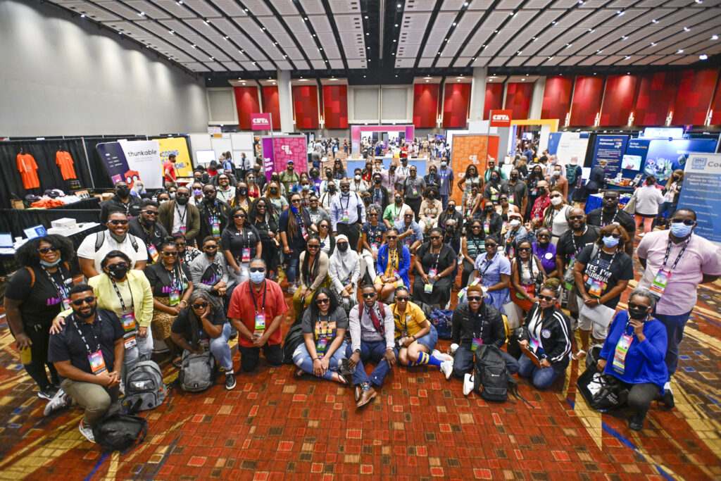 CSTA's Black Affinity Group poses for a group photo. 