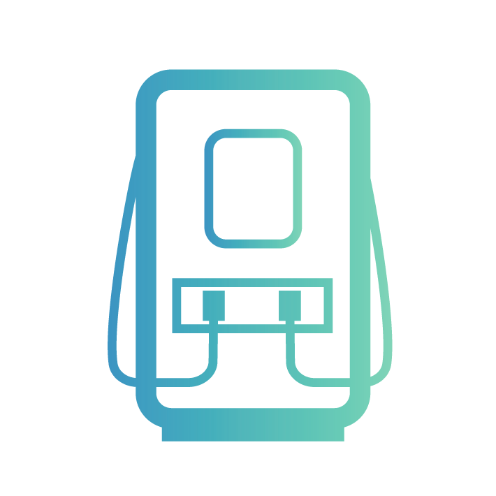 2 guns dc ev charger icon