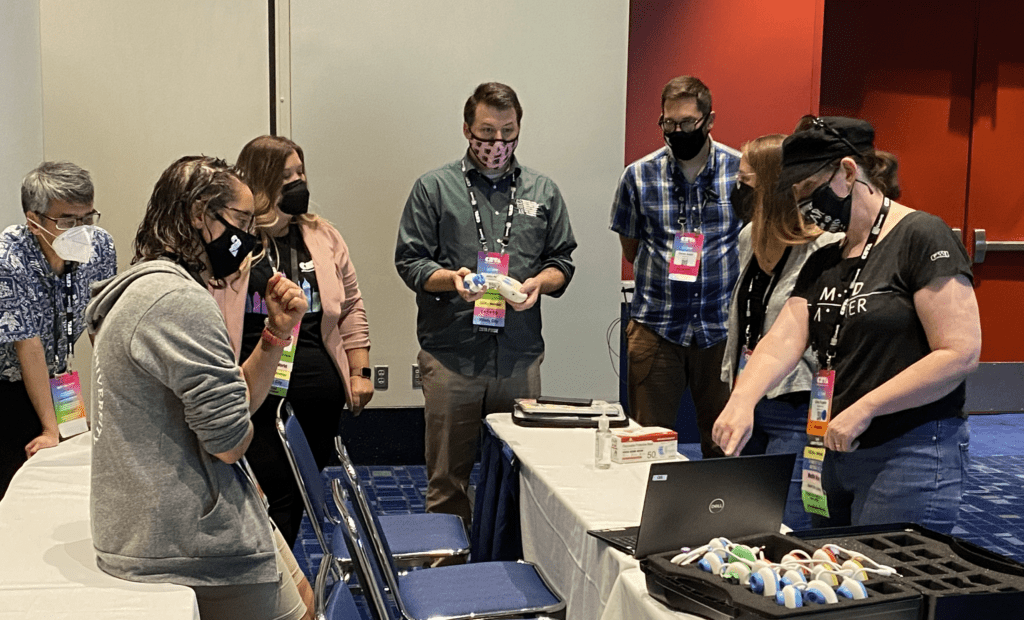 CS teachers learn about accessible tools to teach CS, a session at the 2022 CSTA Annual Conference led by CSTA Equity Fellow Gina Fugate and CSTA Board member Richard Ladner