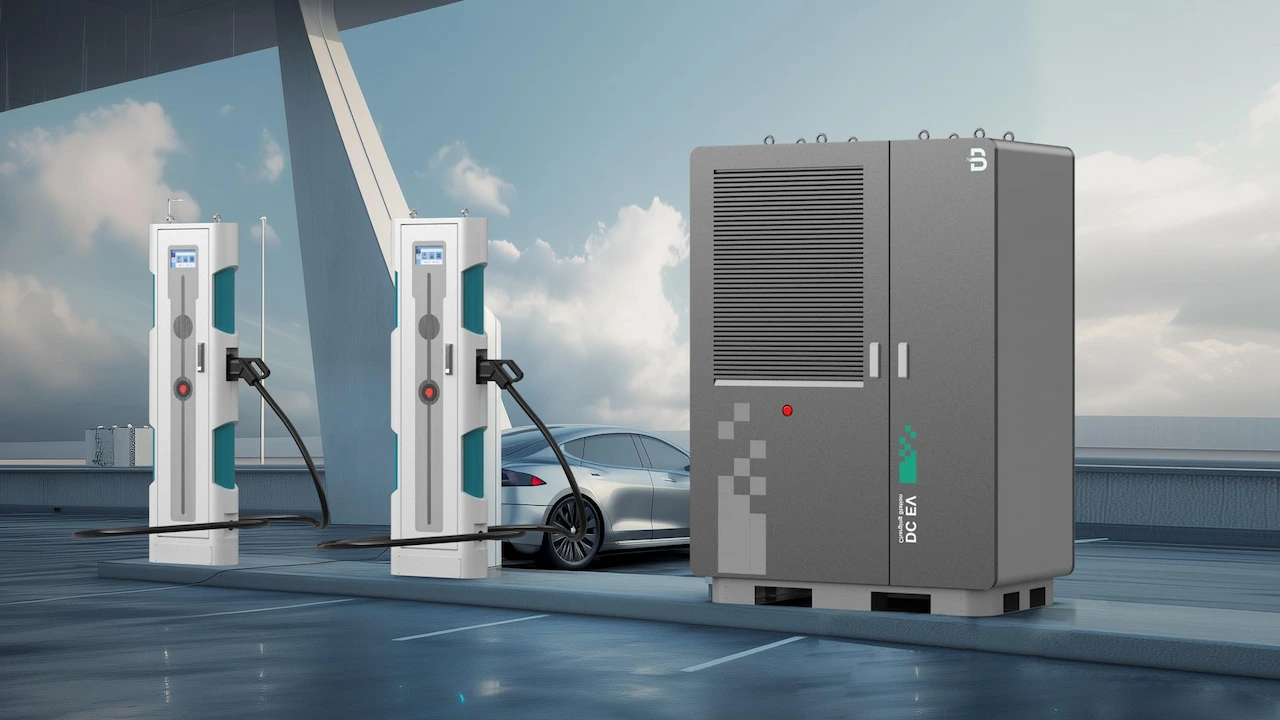 evb DC SPLIT DC EV charger with 1 gun terminal 180kw to 600kw